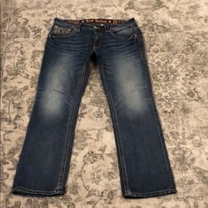Men Rock Revival Jeans 36